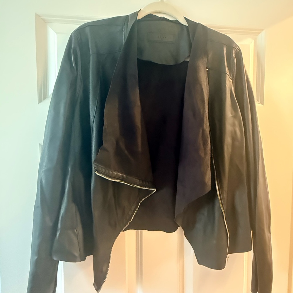 Black faux leather jacket